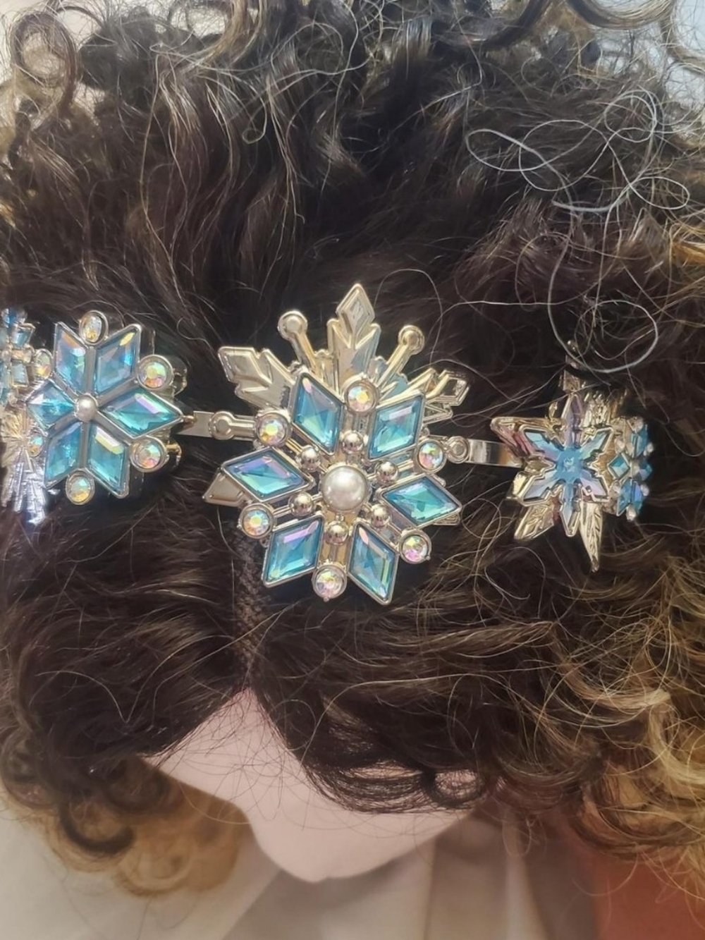Disney Frozen Elsa Snowflake Crystal Headband Blue/Silver